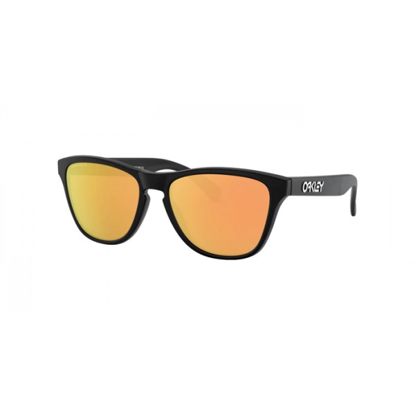 Oakley Frogskins XS Matte Black Frame Prizm Rose Gold Polarized Lense Sunglasses