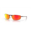 Oakley Whisker Matte Gunmetal Frame Prizm Ruby Lense Sunglasses