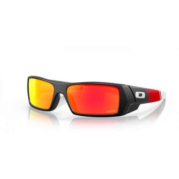 Oakley Kansas City Chiefs Gascan® Matte Black Frame Prizm Ruby Lense Sunglasses