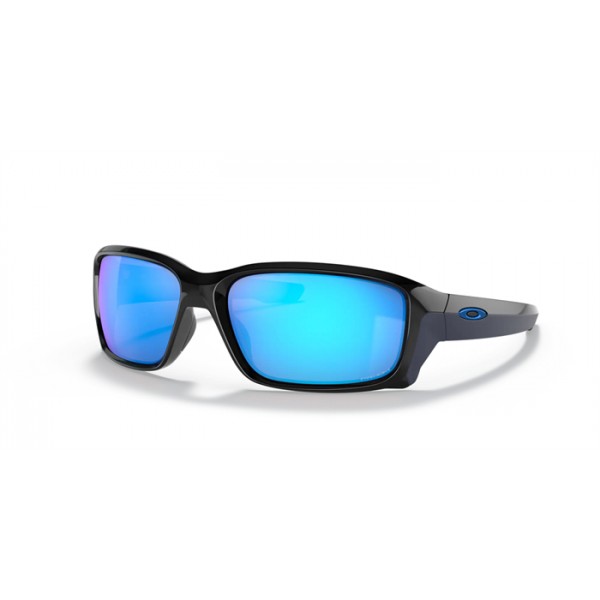 Oakley Straightlink Polished Black Frame Prizm Sapphire Lense Sunglasses