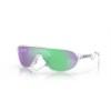 Oakley CMDN Matte Clear Frame Prizm Road Jade Lense Sunglasses