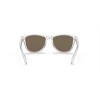 Oakley Frogskins XS Polished Clear Frame Prizm 24k Polarized Lense Sunglasses