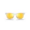 Oakley Frogskins XS Polished Clear Frame Prizm 24k Polarized Lense Sunglasses