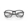 Oakley Plazma Matte Carbon Frame Clear To Black Iridium Photochromic Lense Sunglasses