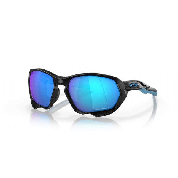 Oakley Plazma Matte Black Frame Prizm Sapphire Polarized Lense Sunglasses