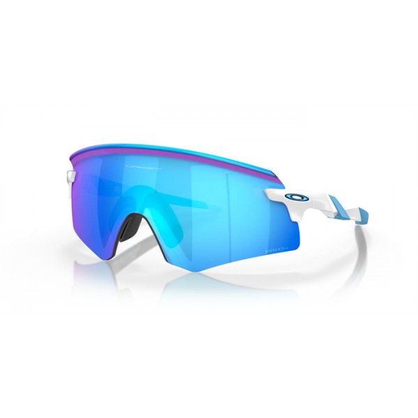Oakley Encoder Polished White Frame Prizm Sapphire Lense Sunglasses