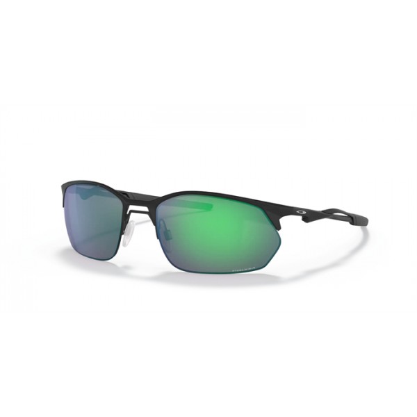 Oakley Wire Tap 2.0 Satin Light Steel Frame Prizm Jade Lense Sunglasses