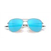 Oakley Contrail Satin Chrome Frame Prizm Sapphire Lense Sunglasses