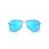 Oakley Contrail Satin Chrome Frame Prizm Sapphire Lense Sunglasses