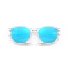 Oakley Ojector Polished Clear Frame Prizm Sapphire Lense Sunglasses