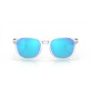 Oakley Ojector Polished Clear Frame Prizm Sapphire Lense Sunglasses