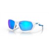 Oakley Plazma Matte White Frame Prizm Sapphire Lense Sunglasses
