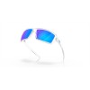 Oakley Cables Polished Clear Frame Prizm Sapphire Polarized Lense Sunglasses
