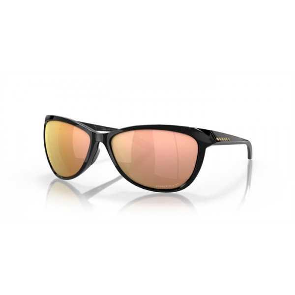 Oakley Pasque Polished Black Frame Prizm Rose Gold Polarized Lense Sunglasses
