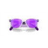 Oakley Frogskins XXS Clear Frame Prizm Violet Lense Sunglasses