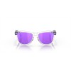 Oakley Frogskins XXS Clear Frame Prizm Violet Lense Sunglasses