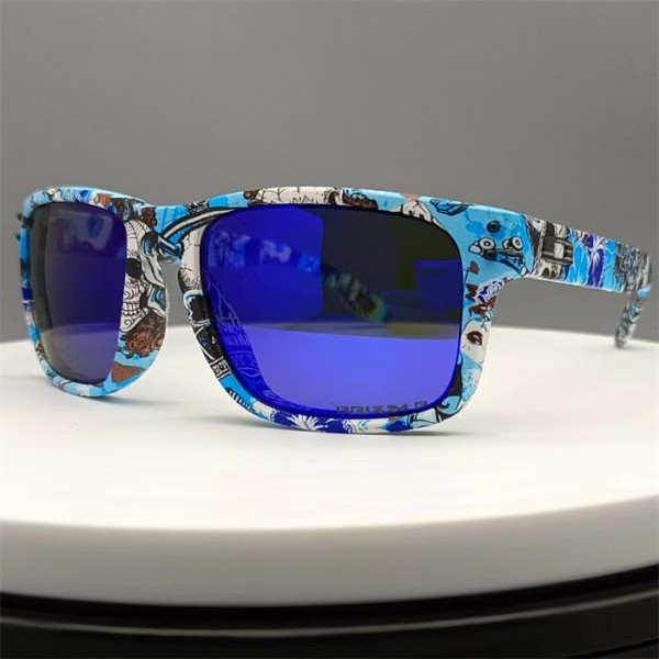 Oakley Holbrook Blue Doodle Frame Blue Polarized Lense Sunglasses