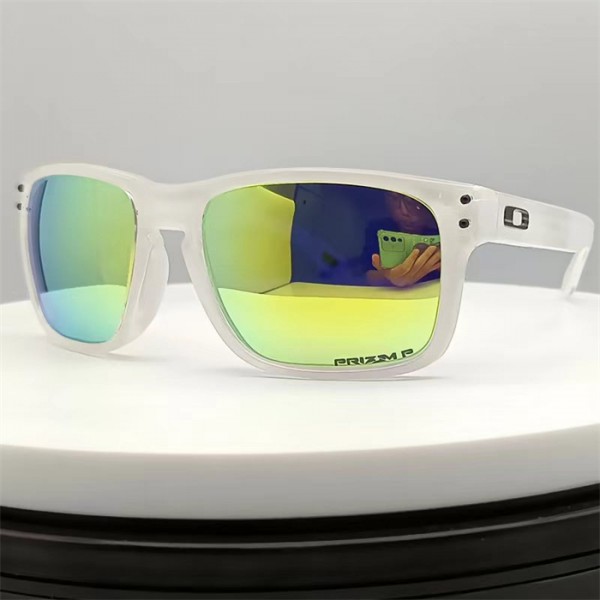 Oakley Holbrook Transparent Rubber Frame Yellow Polarized Lense Sunglasses