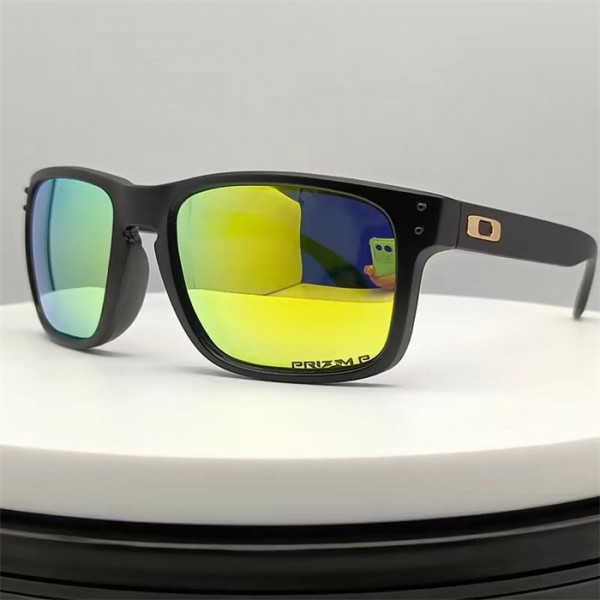 Oakley Holbrook Matte Black Frame Green/Yellow Polarized Lense Sunglasses