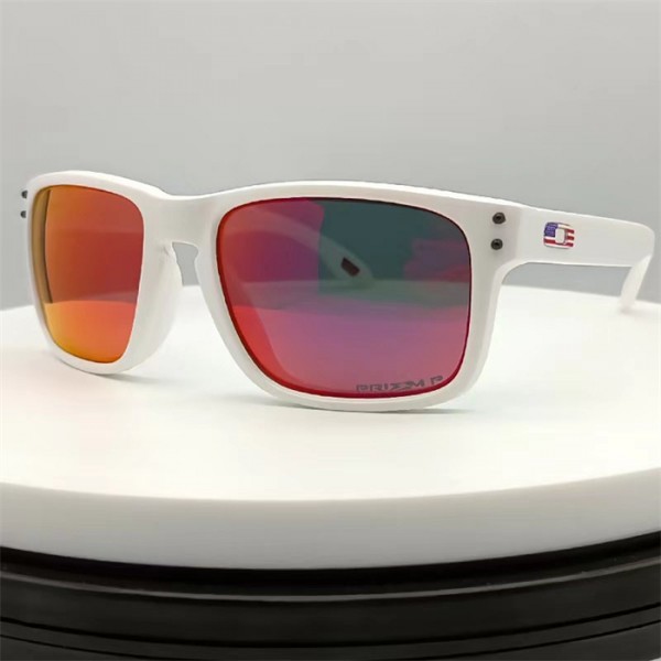 Oakley Holbrook White Frame Orange Polarized Lense Sunglasses