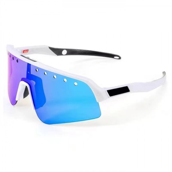 Oakley Sutro Lite Sweep Matte White Frame Prizm Blue Lense Sunglasses