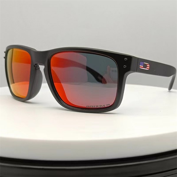 Oakley Holbrook Matte Black Frame Red/Orange Polarized Lense Sunglasses