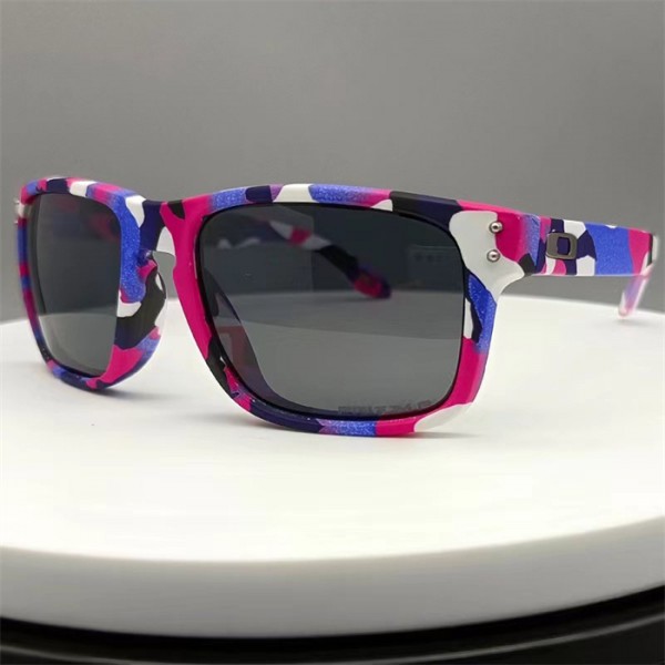 Oakley Holbrook Purple Powder White Texture Frame Grey Polarized Lense Sunglasses