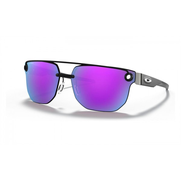 Oakley Chrystl Matte Black Frame Prizm Violet Lens Sunglasses