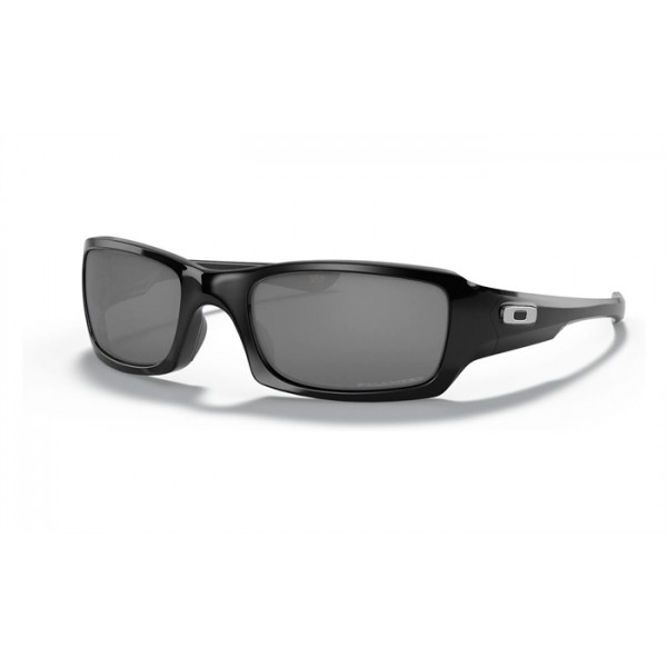 Oakley Fives Squared Polished Black Frame Black Iridium Polarized Lens Sunglasses