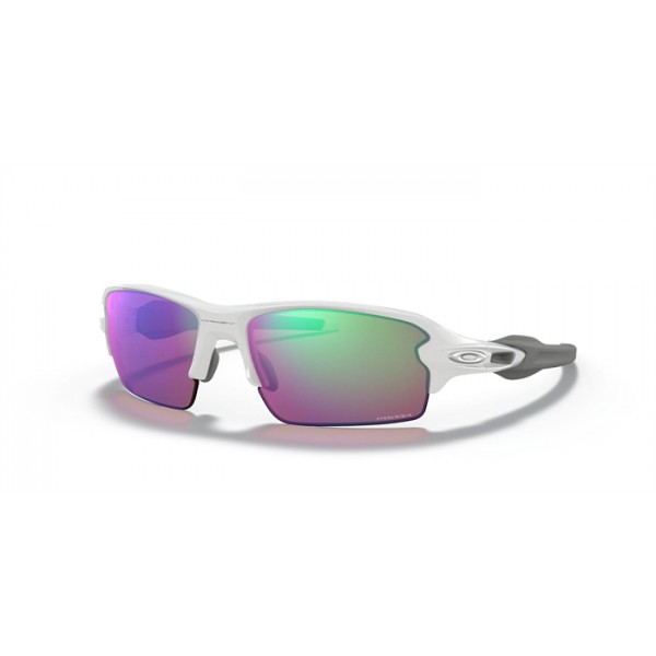 Oakley Flak 2.0 Low Bridge Fit Polished White Frame Prizm Golf Lens Sunglasses