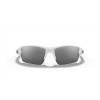 Oakley Flak 2.0 Low Bridge Fit Polished White Frame Slate Iridium Lens Sunglasses