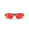 Oakley Flak 2.0 Low Bridge Fit Steel Frame Prizm Ruby Lens Sunglasses