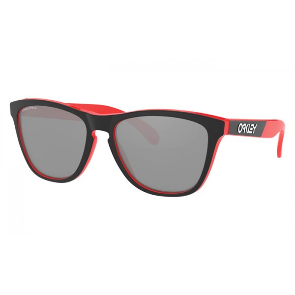 Oakley Frogskins 50/50 Collection Bright Red Black Frame Prizm Black Lens Sunglasses