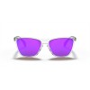 Oakley Frogskins Frogskins 35th Anniversary Low Bridge Fit Polished Clear Frame Prizm Violet Lens Sunglasses