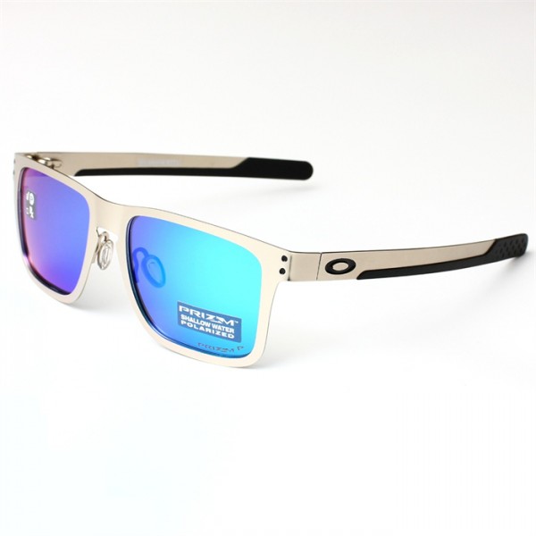 Oakley Holbrook Metal Gold Frame Blue Lense Sunglasses