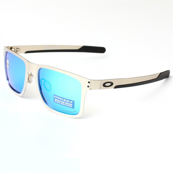 Oakley Holbrook Metal Gold Frame Polarized Blue Lense Sunglasses