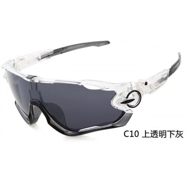 Oakley Jawbreaker transparent gray frame gray lens Sunglasses