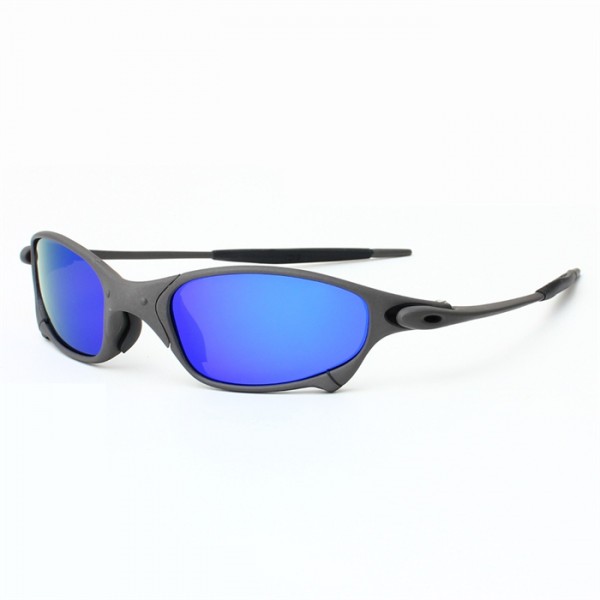 Oakley Juliet Matte Black Frame Blue Polarized Lense Sunglasses