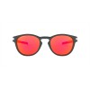 Oakley Latch Low Bridge Fit Aero Flight Collection Aero Matte Carbon Frame Prizm Ruby Lens Sunglasses