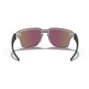 Oakley Lugplate Satin Chrome Frame Prizm Sapphire Lens Sunglasses