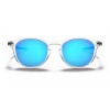 Oakley Pitchman R Polished Clear Frame Prizm Sapphire Lens Sunglasses