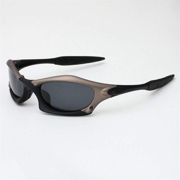 Oakley Splice Gold Frame Polarized Black Lense Sunglasses