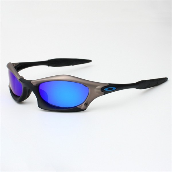 Oakley Splice Gold Frame Polarized Dark Blue Lense Sunglasses