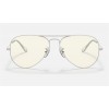 Ray Ban Aviator Blue-Light Clear Evolve RB3025 Clear Photocromic With Blue-Light Filter Light Grey Sunglasses