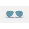 Ray Ban Aviator Classic RB3025 Blue Polarized Classic Gold Sunglasses