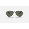 Ray Ban Aviator Classic RB3025 Classic G-15 Blue Metal Sunglasses