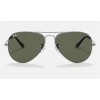 Ray Ban Aviator Classic RB3025 Grey Metal Frame Green Classic G-15 Lens Sunglasses