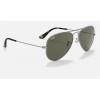 Ray Ban Aviator Classic RB3025 Grey Metal Frame Green Classic G-15 Lens Sunglasses