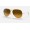 Ray Ban Aviator Full Color Legend RB3025 Brown Gradient Yellow Sunglasses