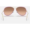 Ray Ban Aviator Full Color Legend RB3025 Silver Mirror Violet Sunglasses